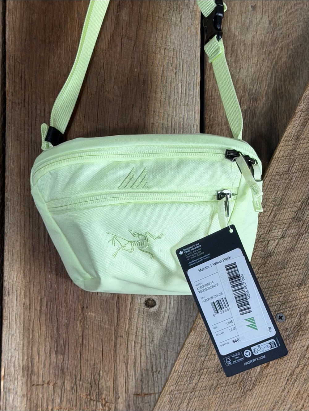 Arc'teryx Light Lime Crossbody Waist Pack-NWT